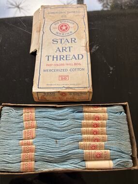 Star six strand Tread 8 yard strand- #1033 Dk Sky blue